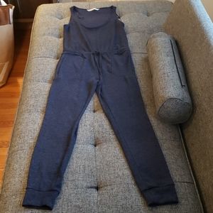 Zara Blue Ribbed Tank Top Jumpsuit Size M